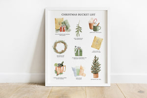 "Christmas Bucket List" Print