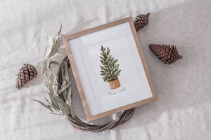 "Merry Christmas" Tree Print