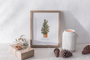 "Merry Christmas" Tree Print
