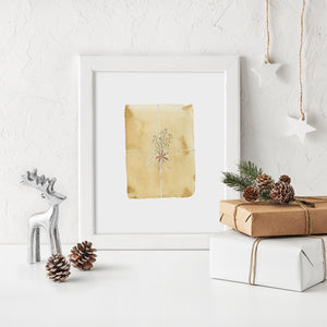"Kraft Paper Wrapped Gift" Print