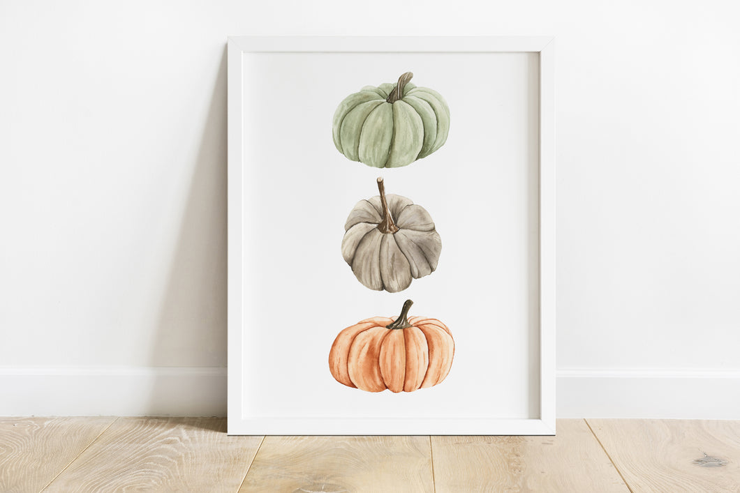 Stacked Pumpkins Print
