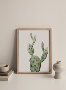 "Prickly Pear Cactus" No. 3 Watercolor Print