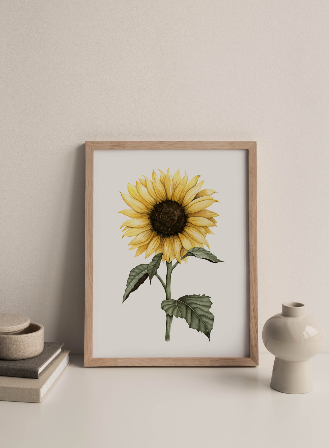 Watercolor Sunflower Print