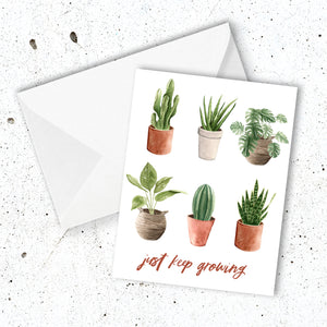 "Just Keep Growing" Houseplant Cards