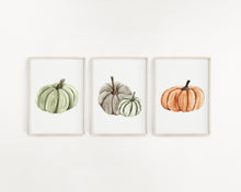 Load image into Gallery viewer, Set of 3 Watercolor Pumpkins