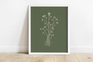 "Wildflowers" Sage Print