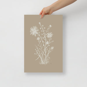 "Wildflowers" Neutral Print