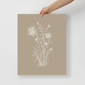 "Wildflowers" Neutral Print