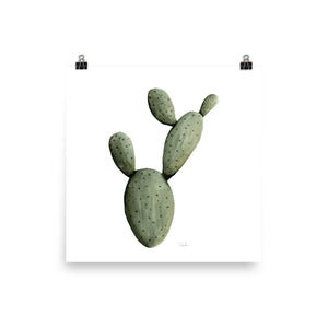 "Prickly Pear Cactus" No. 1 Watercolor Print